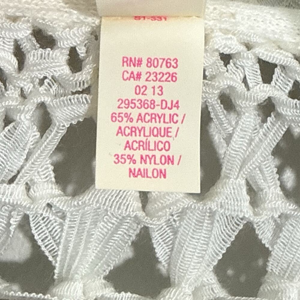 Victoria’s Secret White Crochet Swim Cover Up Tunic Dress Boho L Longsleeves - Picture 4 of 5